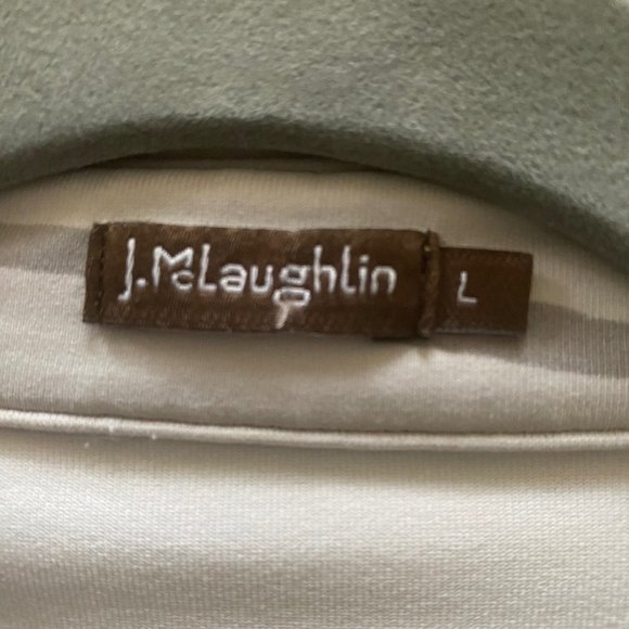 J. McLaughlin Monroe Button Down Catalina Cloth Shirt Blouse, Sz L - Picture 6 of 7